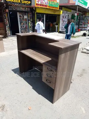 Compact Modern Reception Desk for Office, Salon Shop