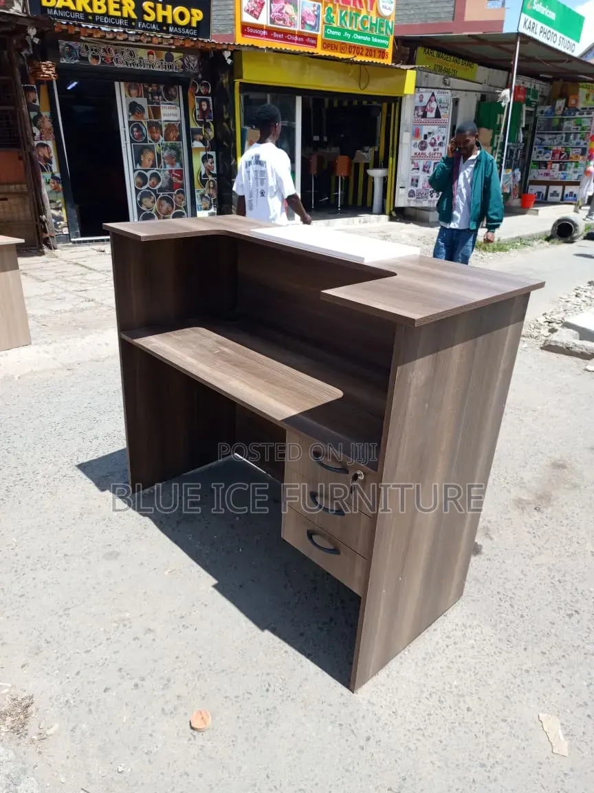Compact Modern Reception Desk for Office, Salon Shop