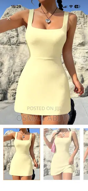 World Fashion Trends Strappy Square Neck Shorts Mini Dress