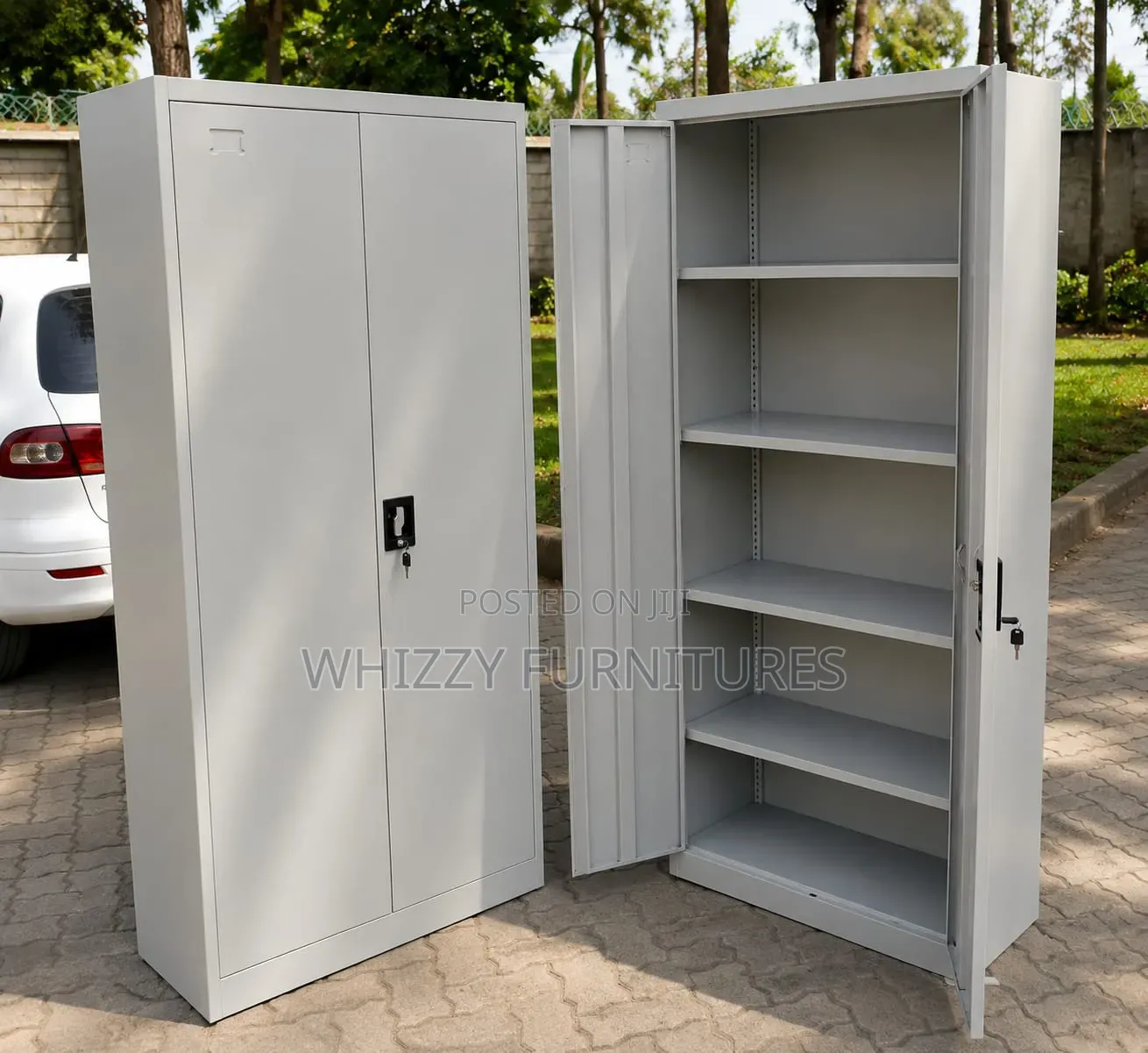 2-Door Steel Office Filing Cabinet – Lockable Storage
