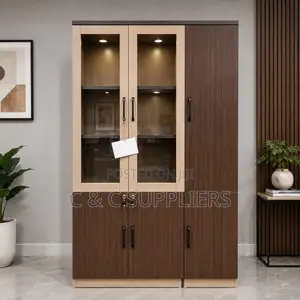 Modern 3-Door Wooden Executive Cabinet.