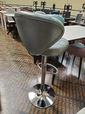 Grey Adjustable Swivel Barstool