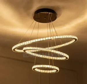 Modern 3 Colour Ring Crystal Chandelier