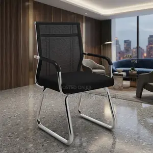 Office Chairs; Mid Backrest Reception Visitors Seat With Sled Base
