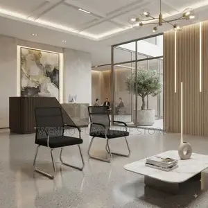 Office Chairs; Mid Backrest Reception Visitors Seat With Sled Base
