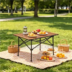 Camping Table; Adjustable Portable Camping Table for Outdoor Events
