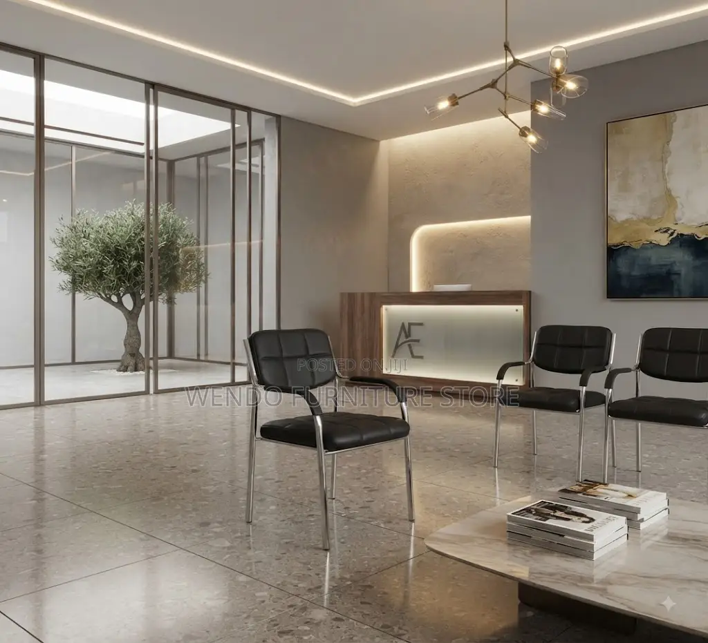 Office Chairs; Leather Armed Katalina Reception Chair
