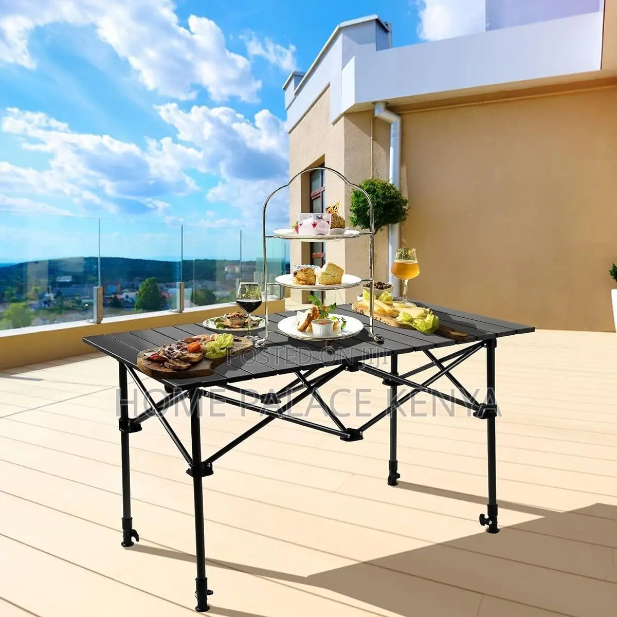 Camping Table; Adjustable Portable Camping Table for Outdoor Events
