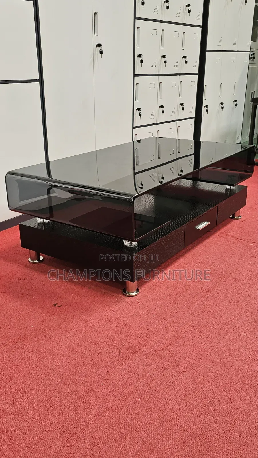 Tempered Glass Coffee Table With Storage Drawer