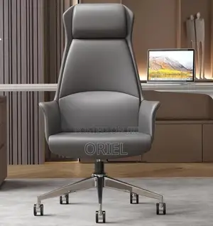 Office Chair : Gray Padded Executive Chair