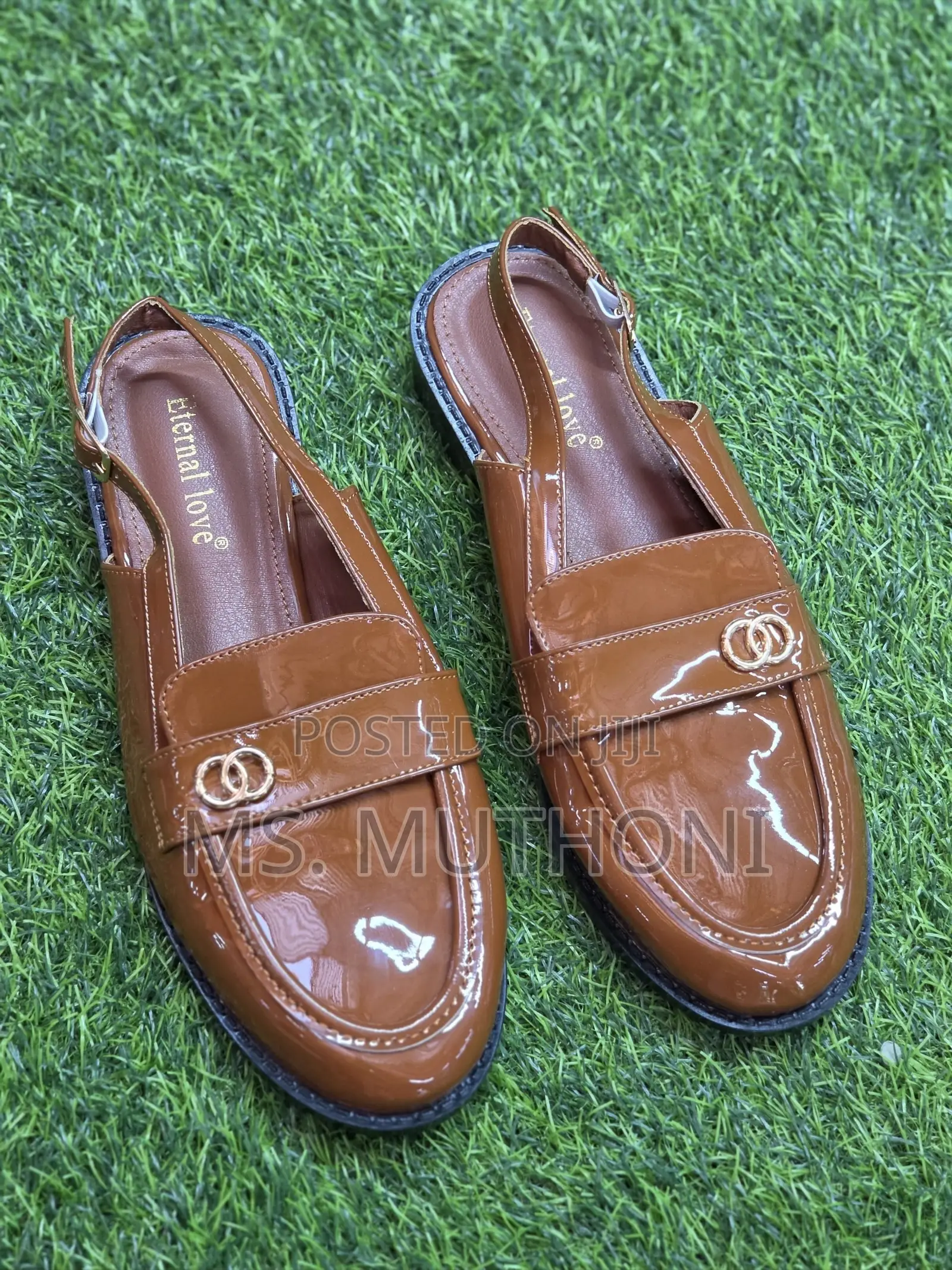 Stylish Ladies Patent Leather Slingback Loafers Size 37-42