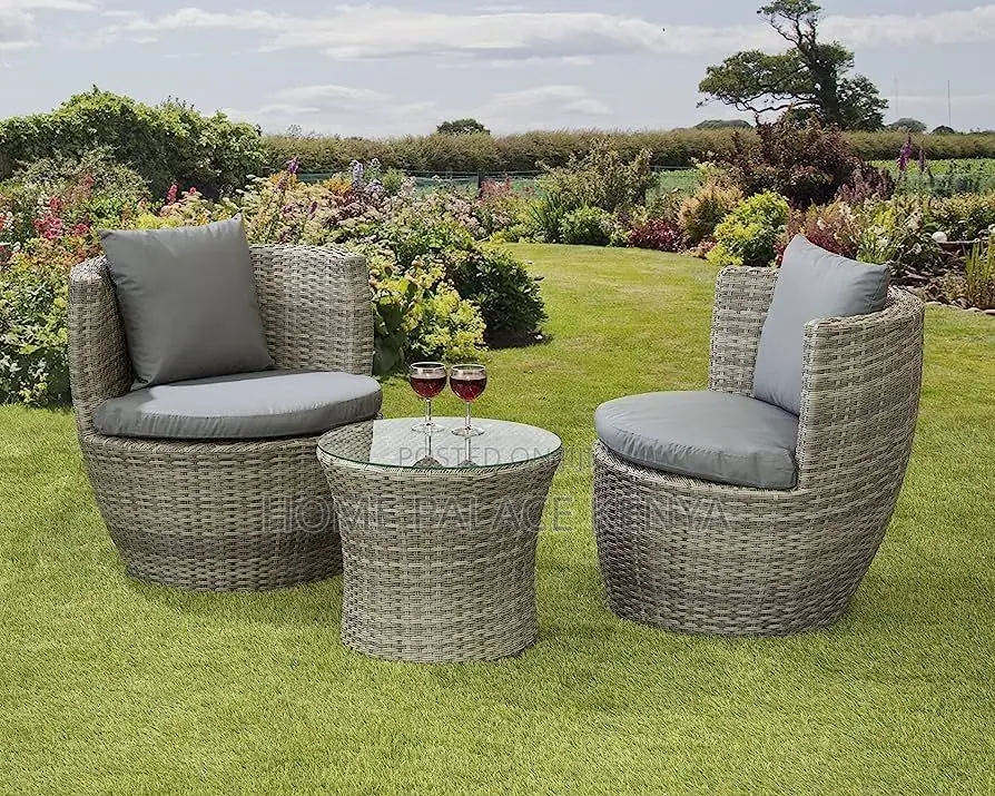 Rattan Set; Elegant Rattan Outdoor Conversation Set for Garden,