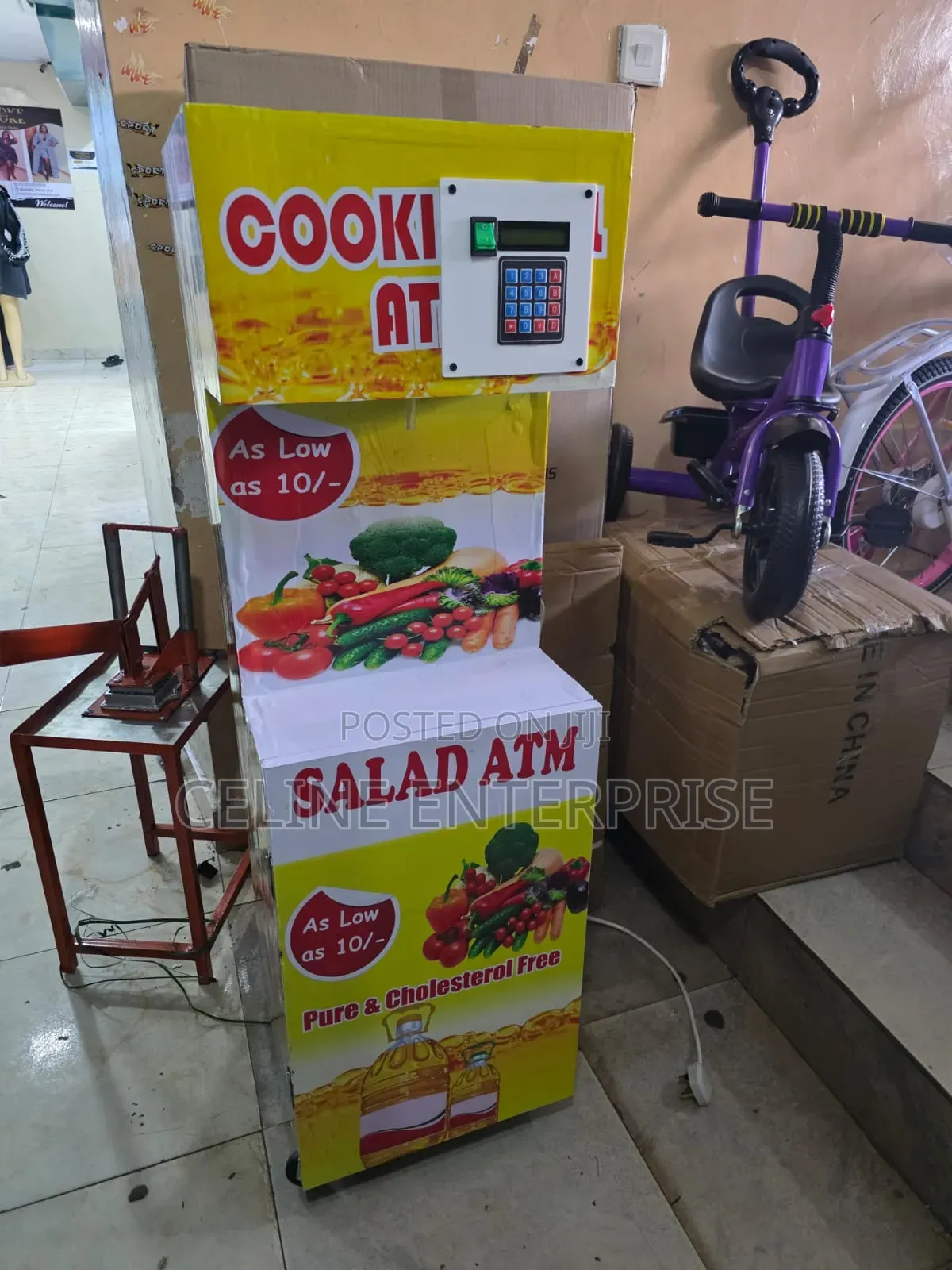 Salad Dispenser, Oil ATM, Salad ATM,