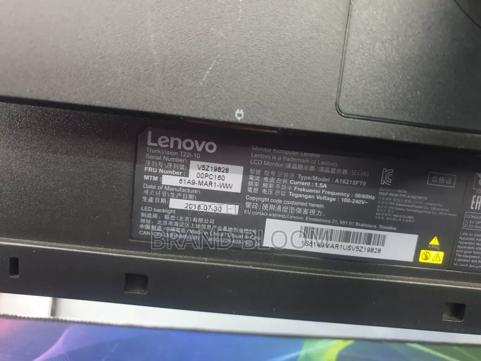 22"monitor Frameless