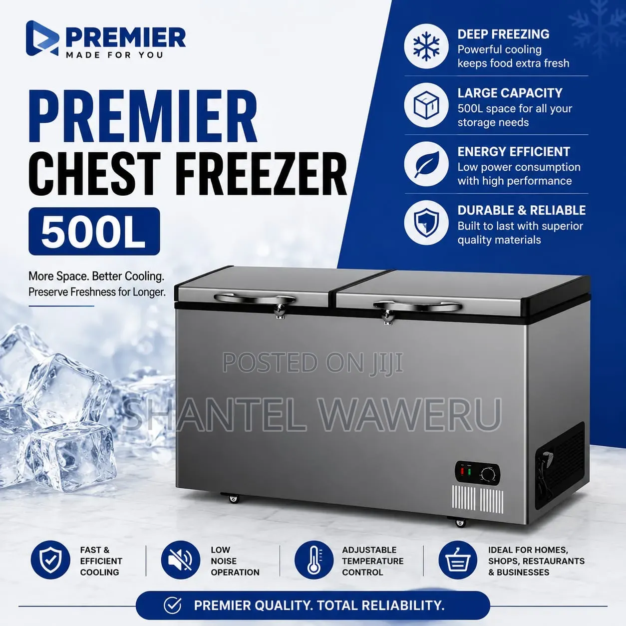 Premier 500L Deep Freezer at 75,000