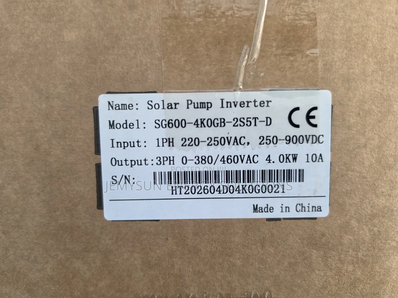 4.0kW Phase Converter 1ph Input to 3ph Output