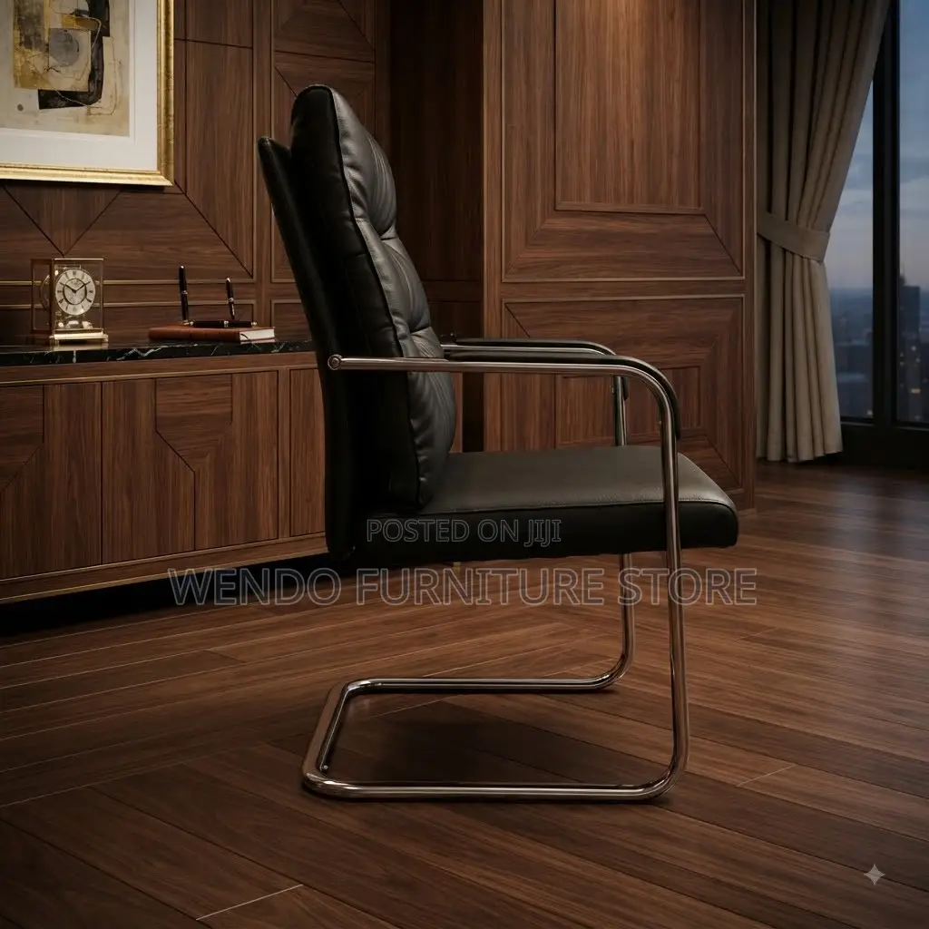 Office Chairs; Gray Leather High Backrest Office Chairs