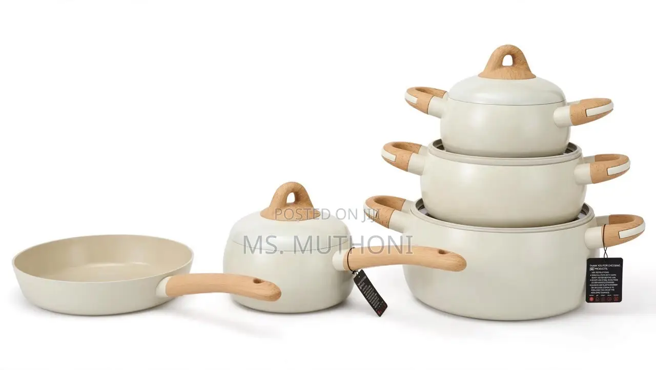 9-Piece Forged Aluminium Ceramic Cookware Set Kenya