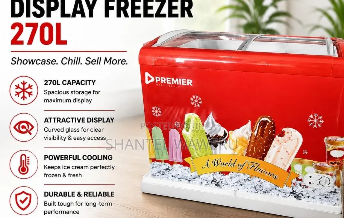 Premier 270L Display Freezer at 48,000
