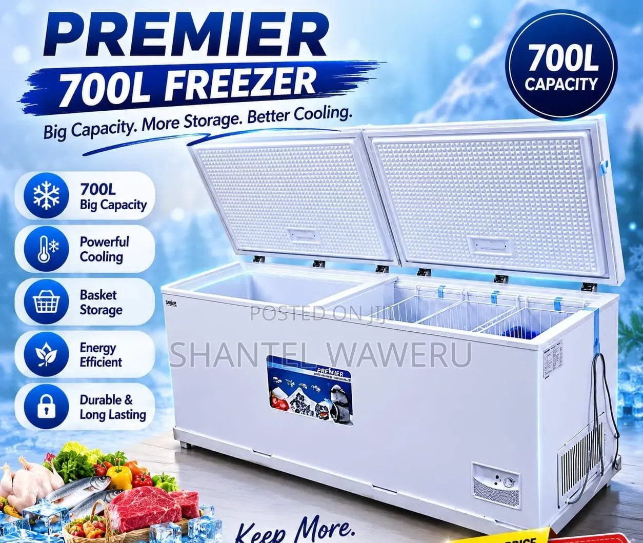 Premier 700L Chest Freezer at 95,000