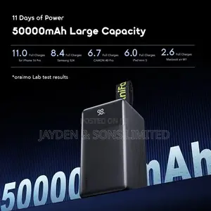 PowerJet 501 (OPB-750SQ) High-Capacity 50,000mAh Power Bank.