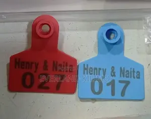 Customized Blue/Red Colored Small Ear Tags for Goats/Sheeps