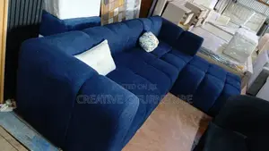 6-Seater Navy Blue Bubble Sofa