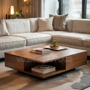 Sleek, Multi-Functional Wooden Coffee Table