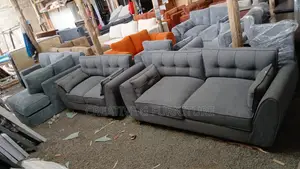 5-Seater Grey Butterfly Sofa Set