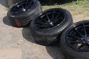 18 Inch 9.5j Wide Rims +Tires for Subaru, Mark X ,Chrown
