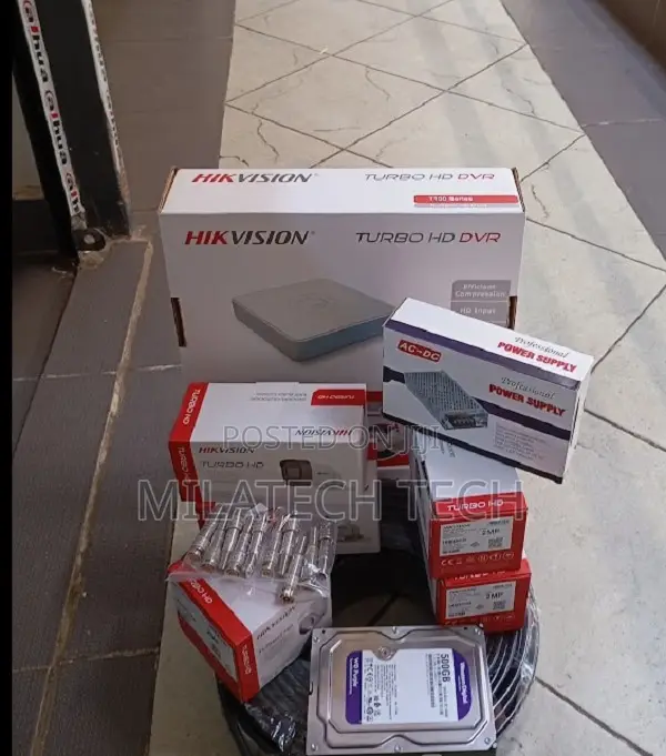 8CH Hikvision CCTV System | 8 HD Cameras + DVR + Hard Drive