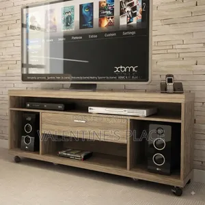 Mobile Wooden 5ftTV Stand Media Entertainment Console