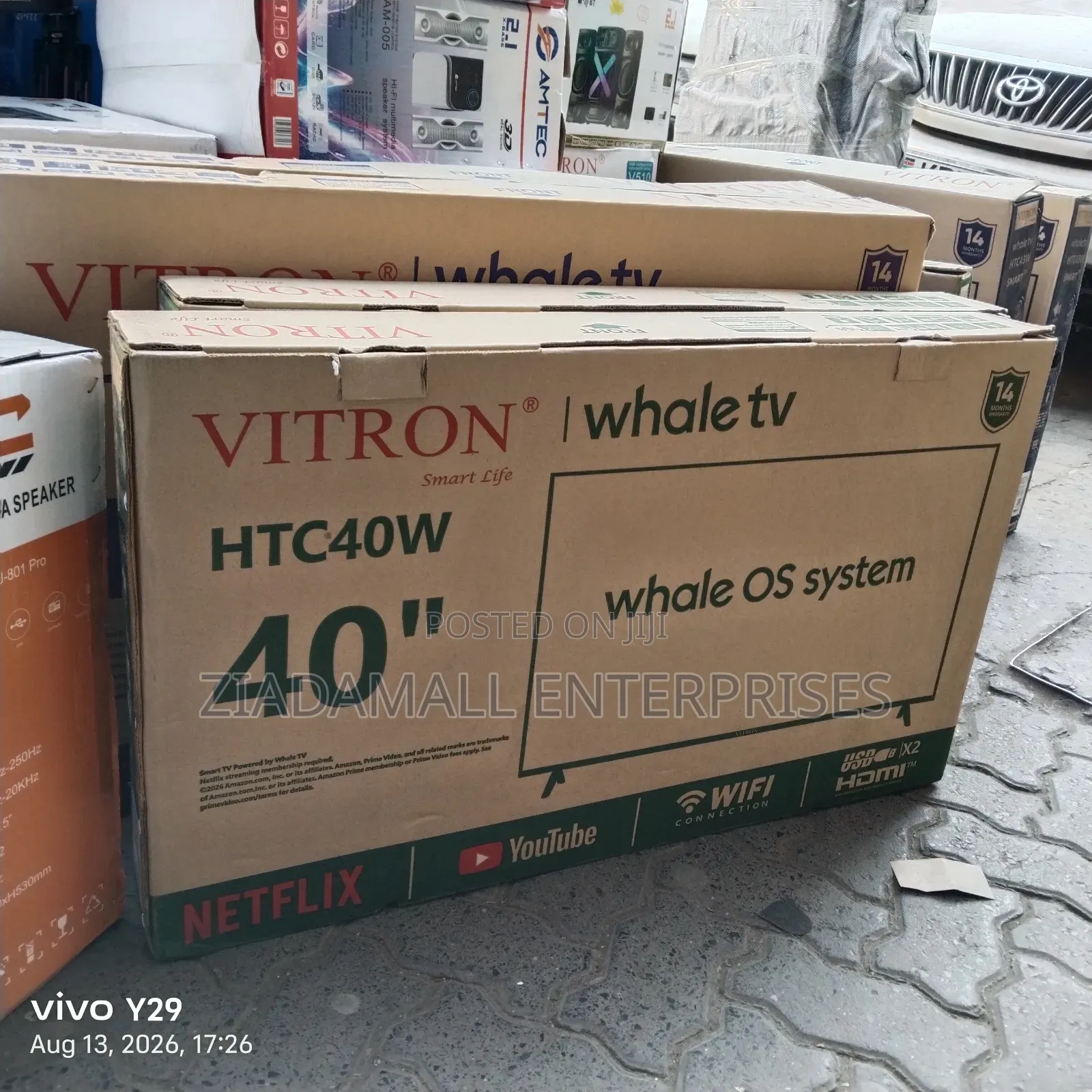 Vitron 40 Inch Whale Smart Television – Stylish Slim Scree