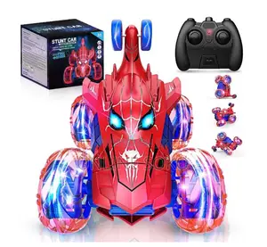 Rechargable 4WD LED Remote Control 360° Spin Stunt Car Toy for Kids