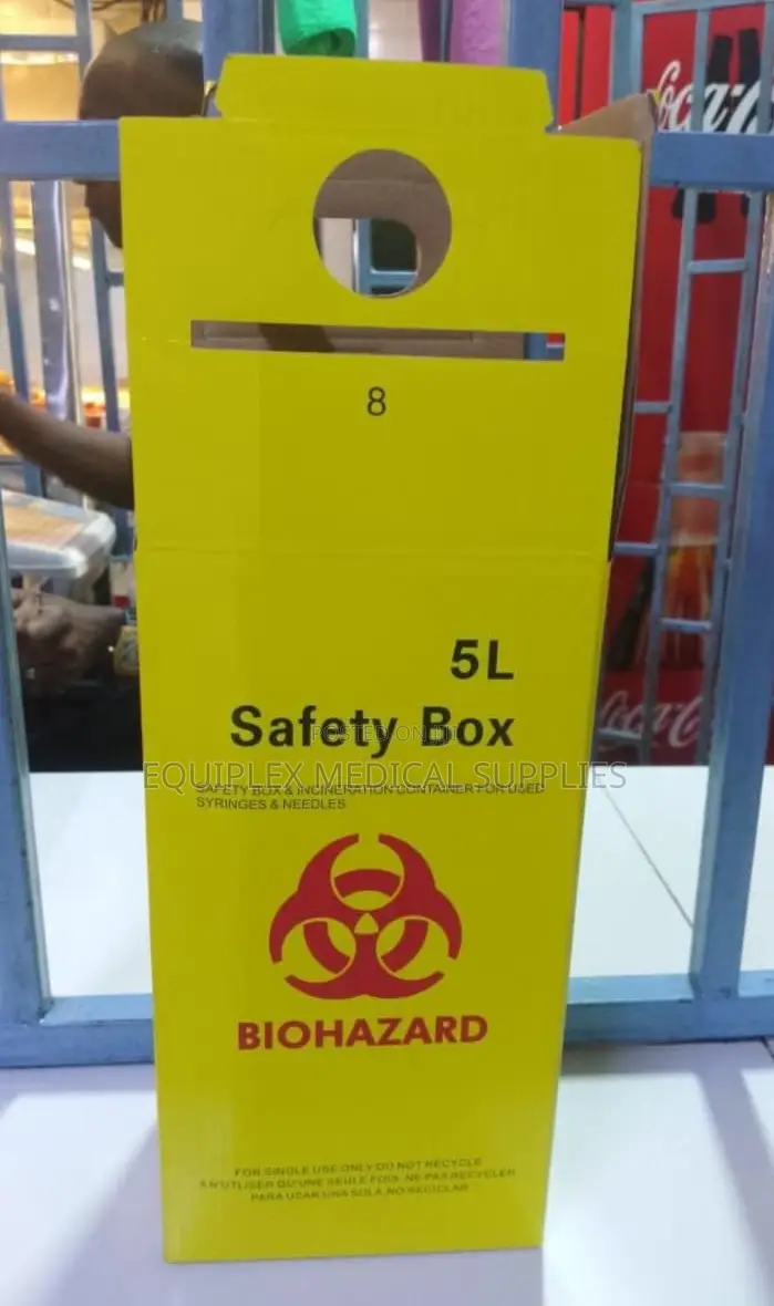 5 Liter Safety Box (Biohazard) / Sharp Box (1 Piece)