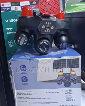 V380 4G Solar Camera 4 Lens With Remote Phone Monitorin