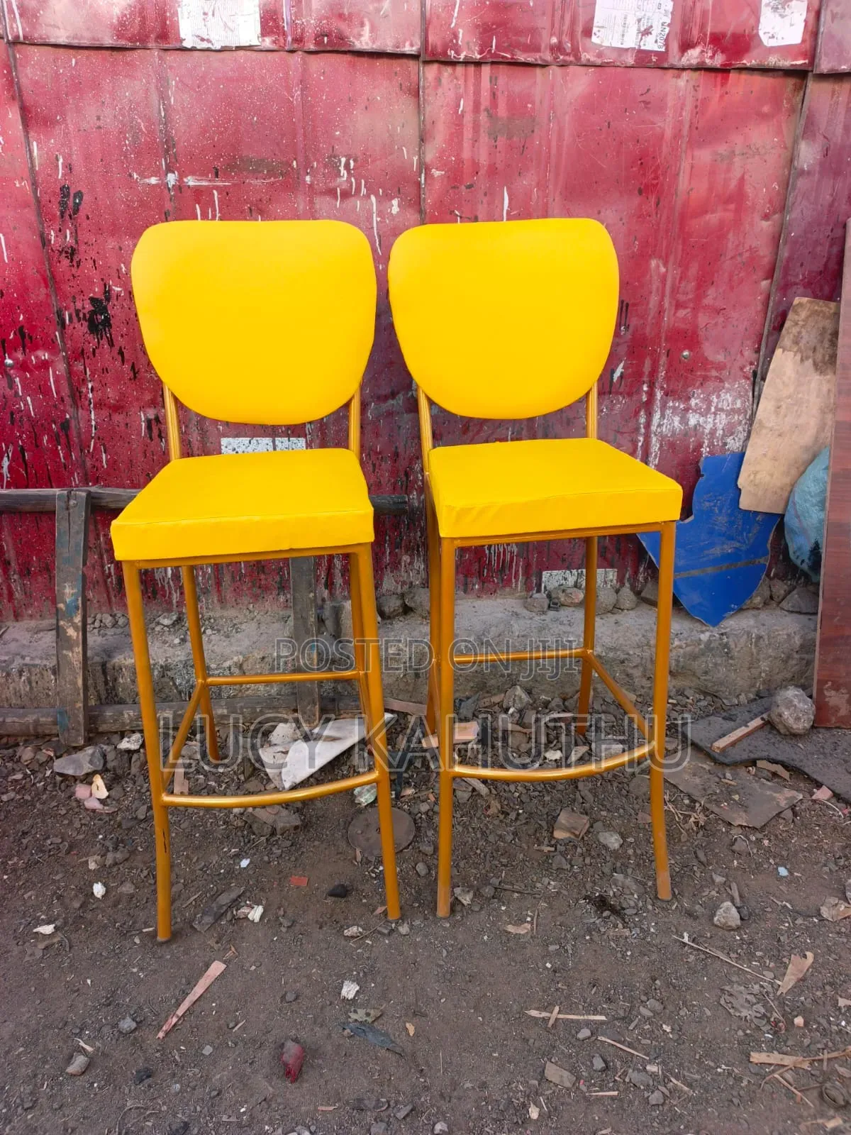 Yellow High Stools Chairs