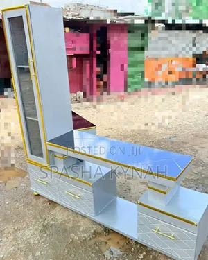 TV Stand With Marble Coating and Shelf Cabine