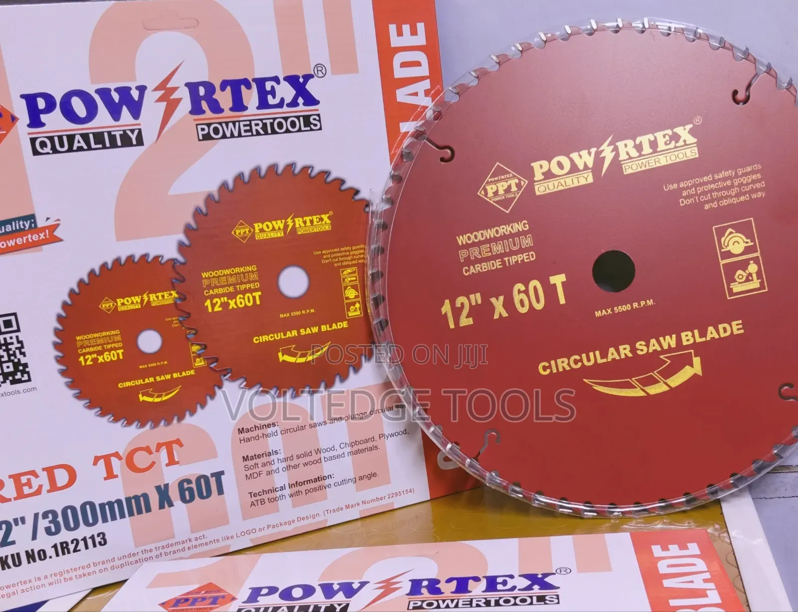 12" X 60T Premium Carbide Tipped Circular Saw Blade for Wood