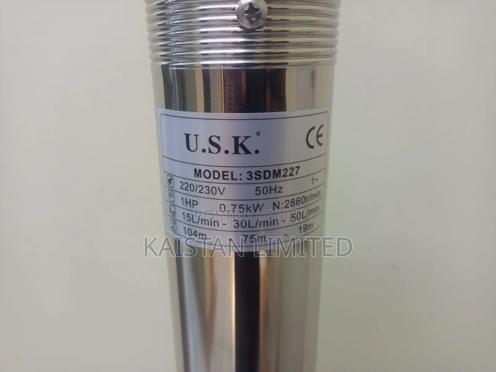 1HP High Lift Submersible Pump – 750W Borehole Pump | 126M Max Height