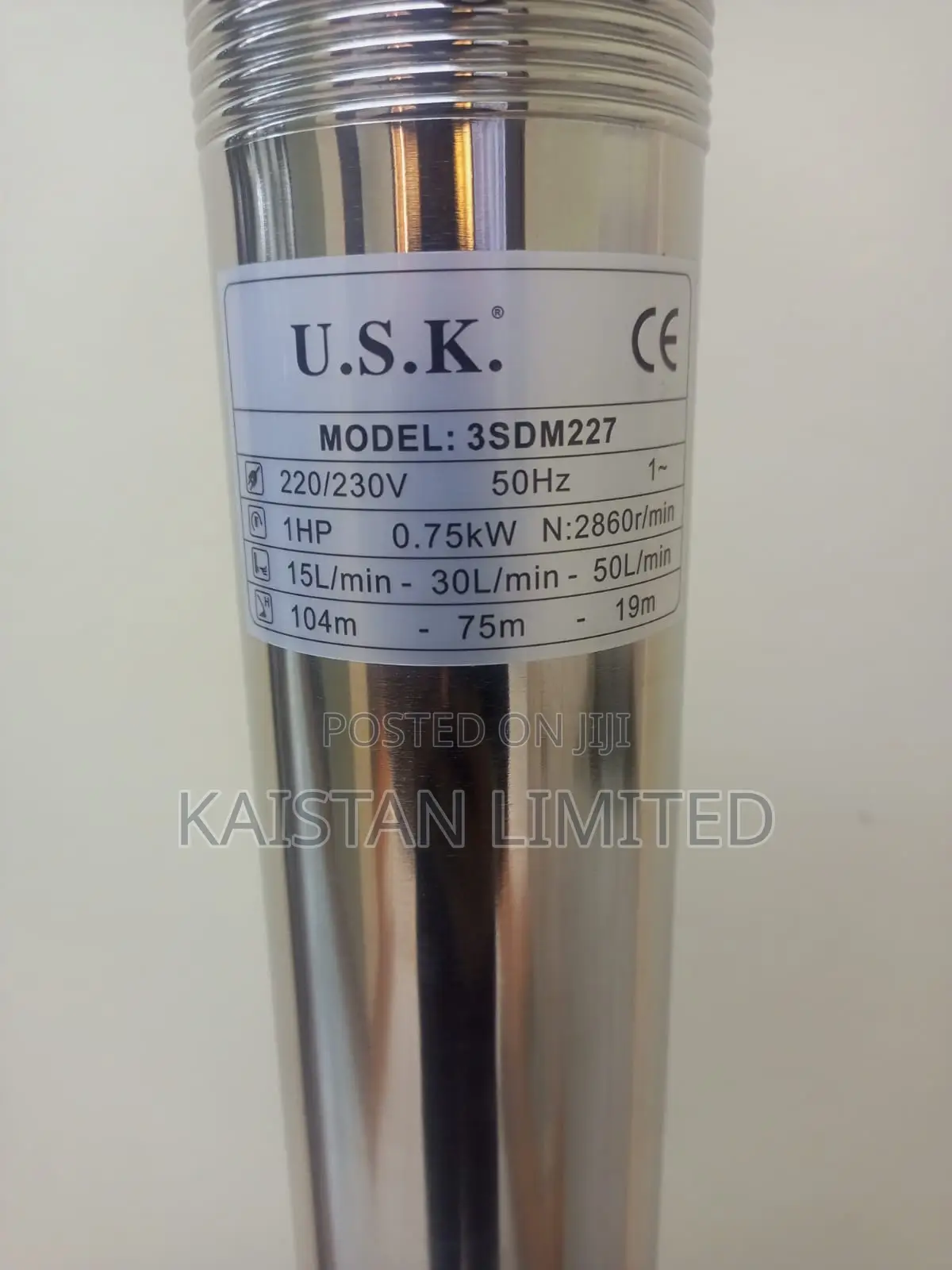 Deep Borehole Pump 750W 1HP – 126M Max Height | 1.25 Inch Outlet