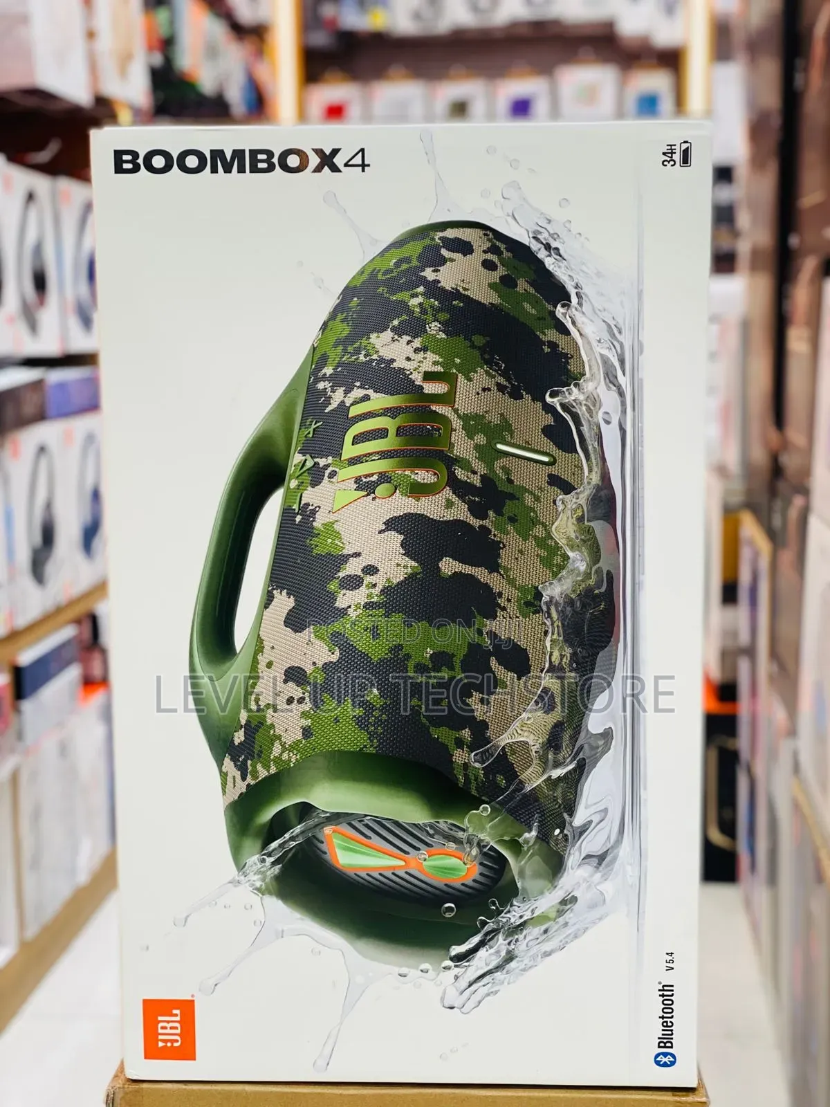 JBL Boombox 4 Portable Waterproof Bluetooth Speaker (Squad) - New