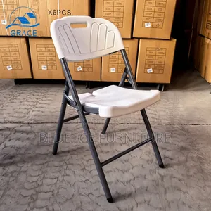 Heavy Duty Plastic Steel Foldable Chair for Home, Office Events