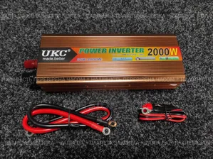 2000w Continuous Power Inverter With Battery Cables Terminal Clips