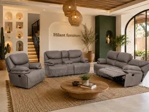 Luxury 3+2+1 Fabric Recliner Sofa.