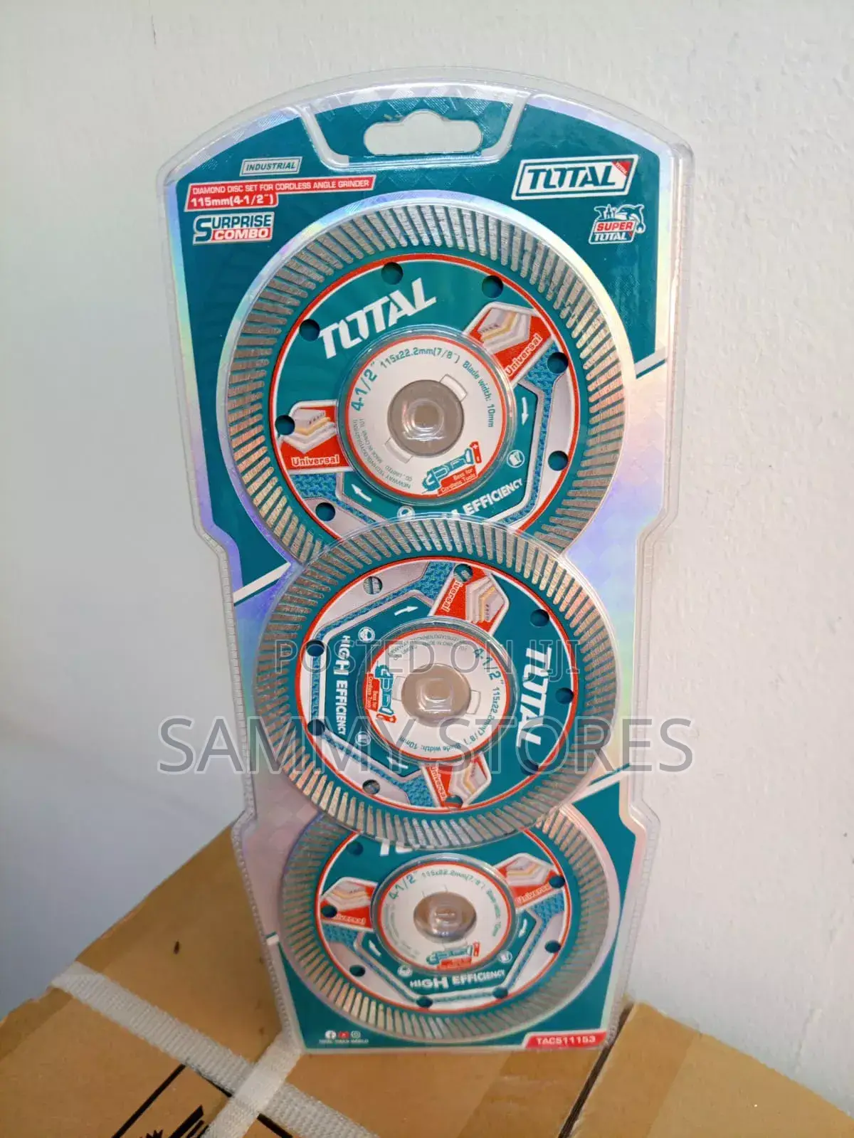TOTAL 4-1/2" (115mm) Diamond Cutting Disc Set – 3pcs