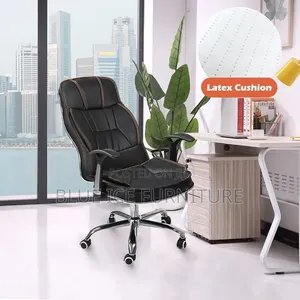 Ergonomic Swivel Chair With Latex Cushion Chrome Base