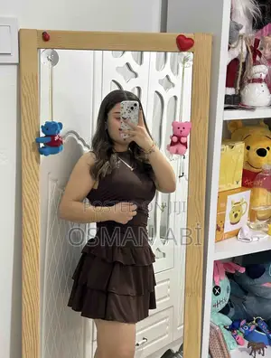 JE-TU Layered Ruffled Mini Dress
