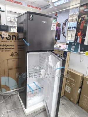 VON 166L VRT-166DRAG Double Door Direct Cool Fridge – Grey