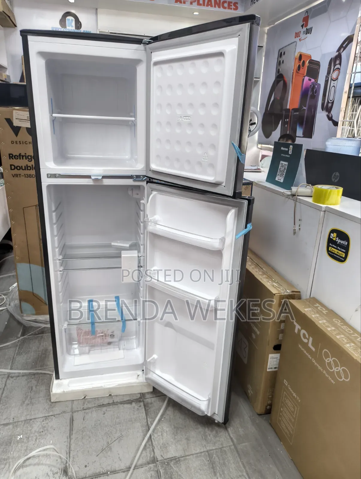VON 166L VRT-166DRAG Double Door Direct Cool Fridge – Grey